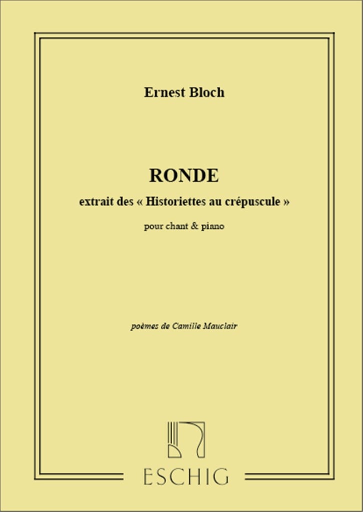 Historiettes au crepuscule - Ronde Cht-Piano